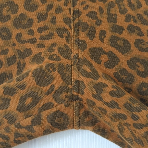 Sanctuary x Anthropologie Leopard Print Cotton Knit Slim Fit Joggers Brown XL - Picture 12 of 16